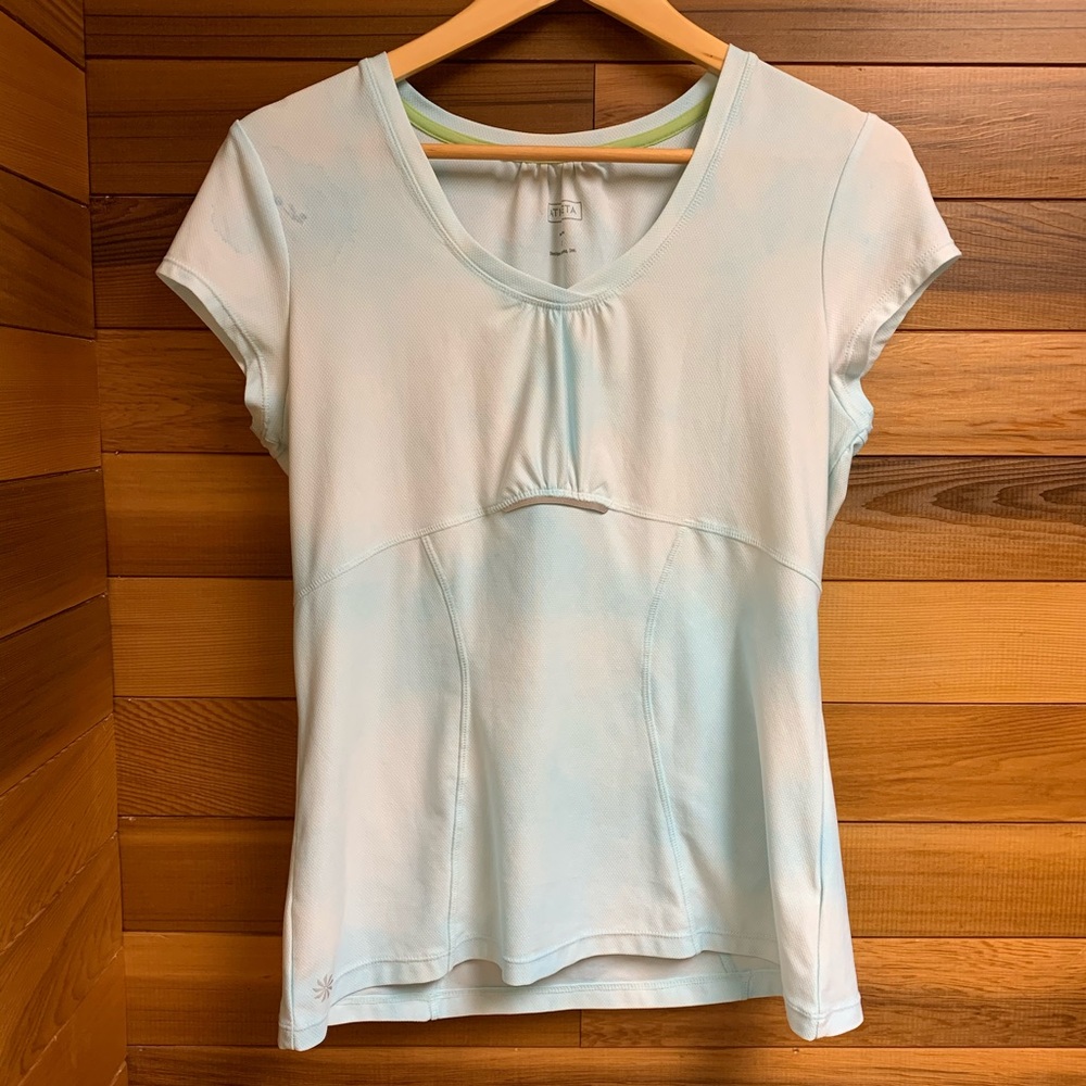 Athleta Running Technical Cap Sleeve Tie Dye Shirt